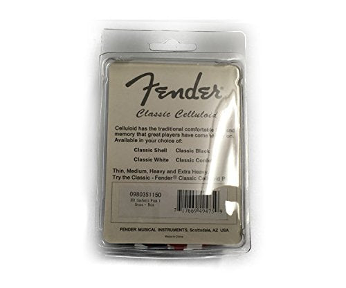 Fender Classic Celluloid Guitar Picks 351 Shape, Confetti, Thin, 144 Pack
