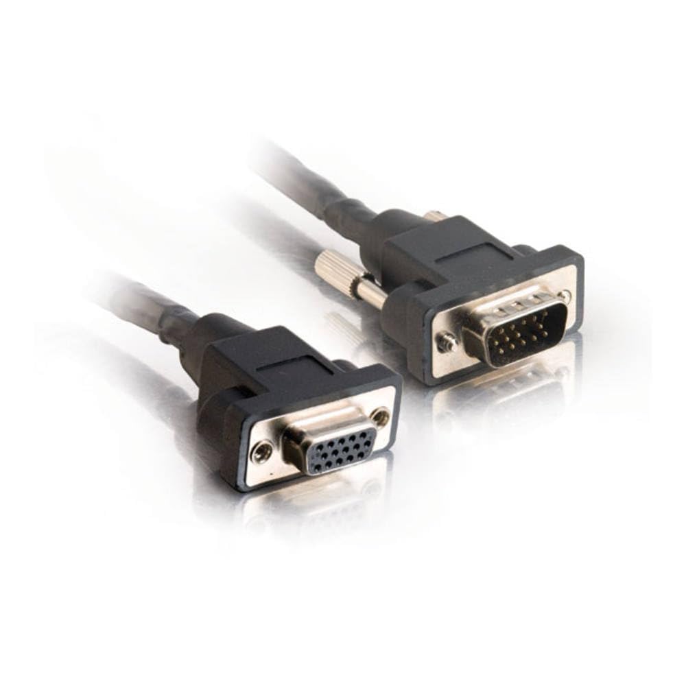 C2G 52102 Panel Mount Hd15 Sxga Male To Sxga Female Monitor Extension Cable, Black (100 Feet, 30.48 Meters)