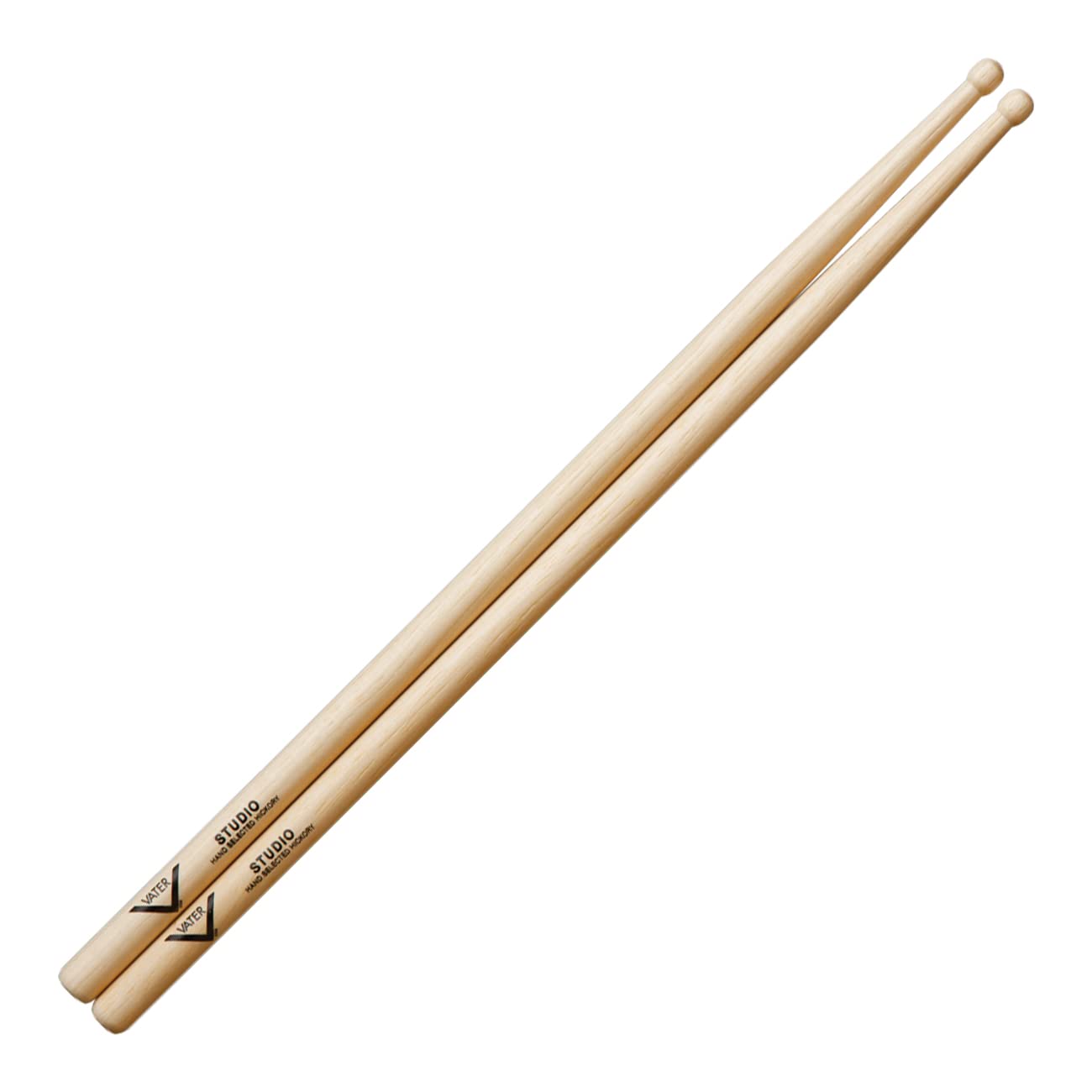 Vater Studio Wood Tip Hickory Drum Sticks, Pair