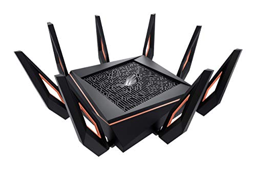 Asus Rog Rapture Wifi 6 Wireless Gaming Router (Gt Ax11000)   Tri Band 10 Gigabit, 1.8Ghz Quad Core Cpu, Wtfast, 2.5G Port, Aime