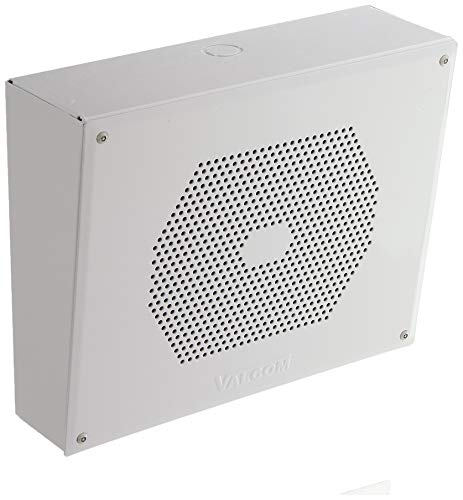 Valcom V 9852 Vandal Resistant Wall Speaker One Way Includes V 9807 Enclosure, 8 Inch