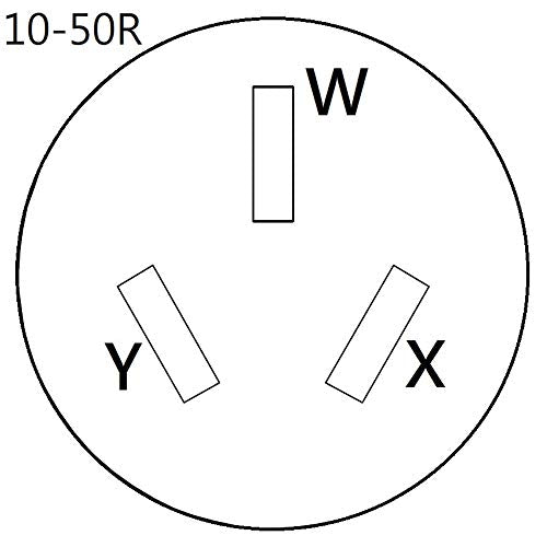 Parkworld Industrial Range, Stove, Oven 10 50 Extension Cord, 10 50P To 10 50R, 3 Prong, 50 Amp, 250 Volts, 12500 Watts (36Ft)