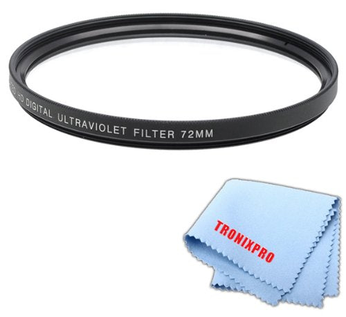 Tronixpro 72Mm Pro Series High Resolution Digital Ultraviolet Uv Protection Filter + Tronixpro Microfiber Cloth