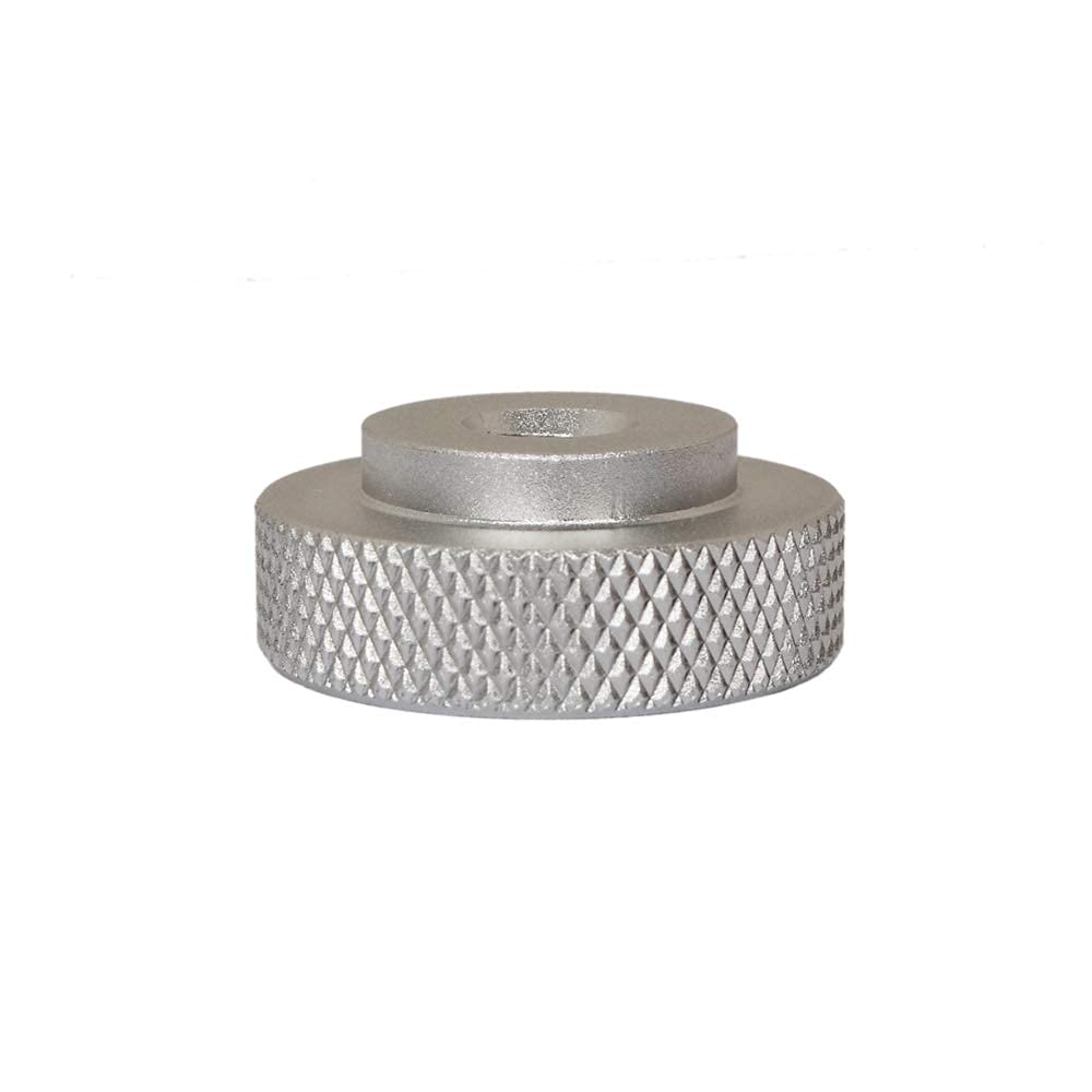 2 Pack 25Mm Large Knurled Edge 1/4'' 20 Female Thumb Wheel Lock Nut Adapter (Silver)