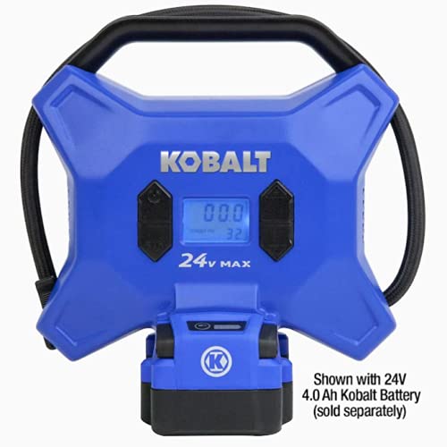 Style Selections Kobalt 24V Cordless High Pressure Inflator - Battery Powered, Blue