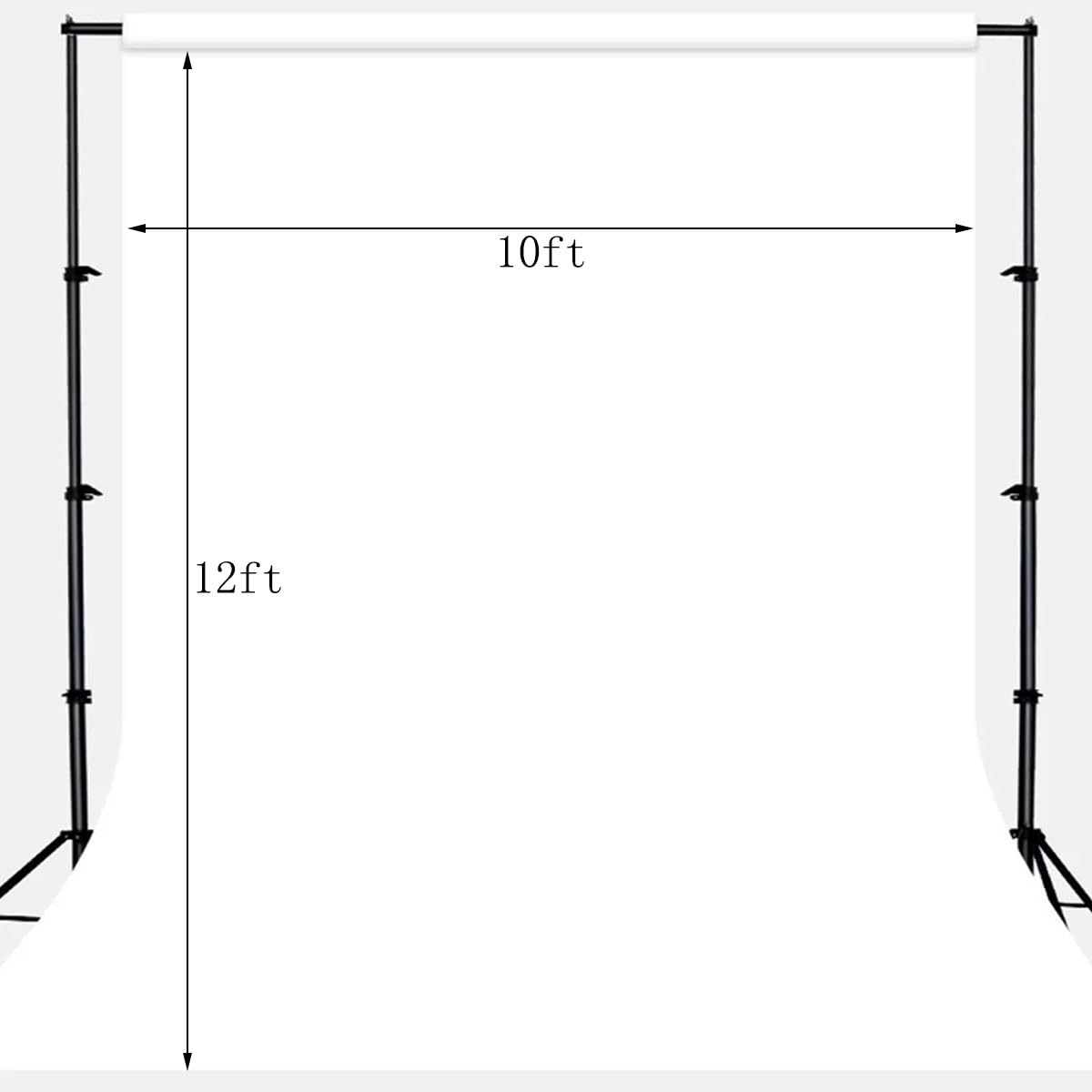 10X12Ft Solid White Chromakey Photography Backdrop Video Studio White Portrait Background For Photo Studio Prop