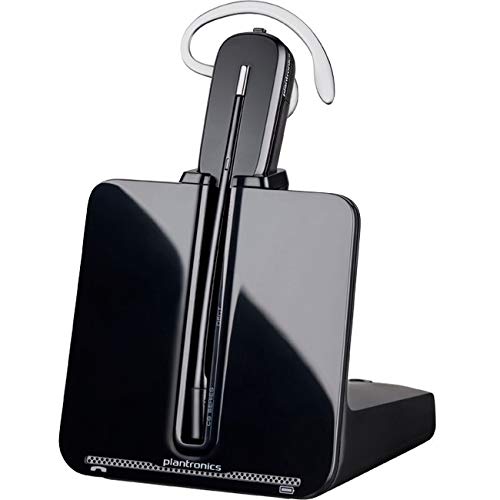 Plantronics - Cs540 Wireless Dect Headset With Lifter (Poly) - Single Ear (Mono) Convertible (3 Wearing Styles) - Connects To De