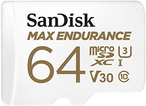 Sandisk 64Gb Max Endurance Microsdxc Card With Adapter For Home Security Cameras And Dash Cams   C10, U3, V30, 4K Uhd, Micro Sd 
