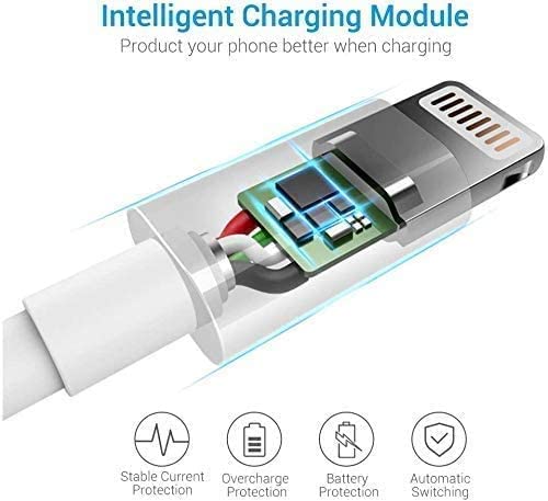 Iphone Charger Lightning Cable,2 Pack Apple Mfi Certified Usb Iphone Fast Chargering Cord,Data Sync Transfer For 13/12/11 Pro Max Xs X Xr 8 7 6 5 5S Ipad Ipod More Model Cell Phone Cables