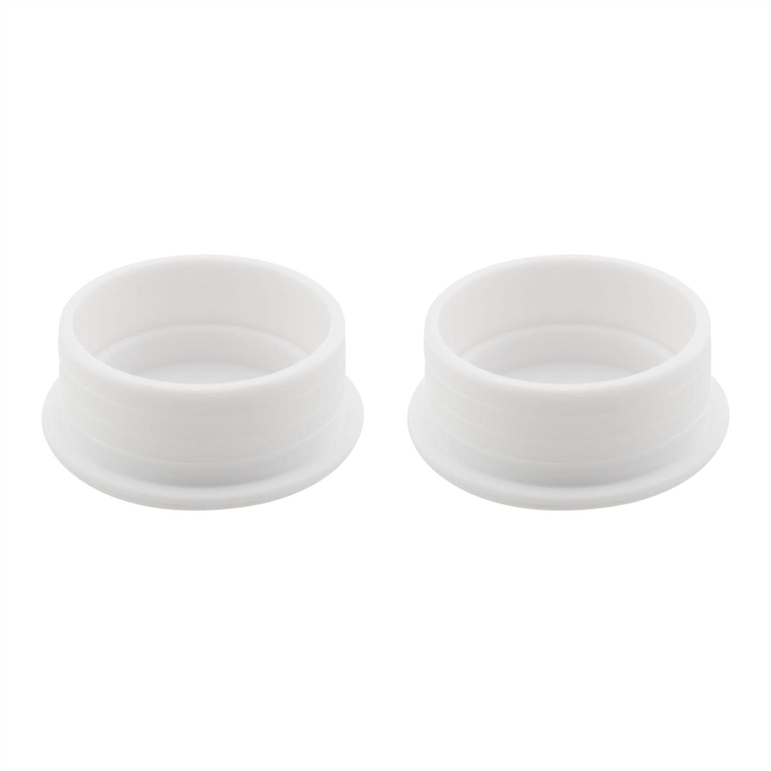 Hjgarden 2Pcs 1 3/4 Inch Desk Wire Cord Cable Grommets Hole Cover For Office Pc Desk Cable Cord Organizer Plastic Cover White