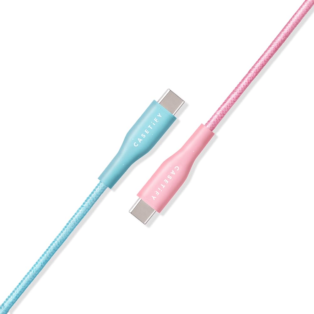 Casetify Powerthru Usb C To Usb C Cable (2M/6.6Ft)   Cotton Candy