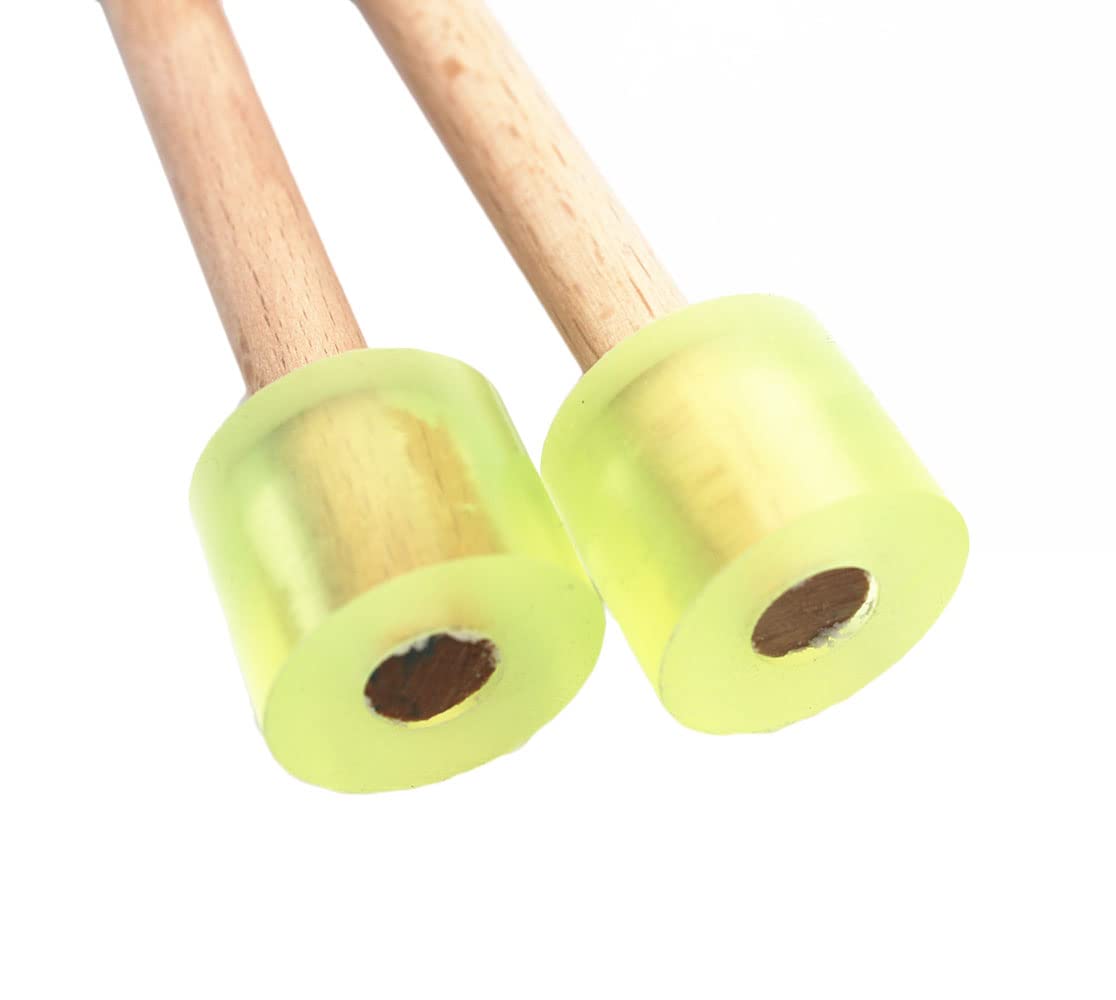Tuoren 8.3 Rubber Head Percussion Mallets Sticks For Playing Tenor Steelpan, Steel Tongue Drum, W/Wooden Handle