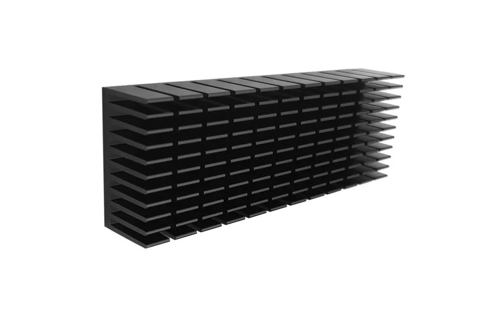 Easycargo 2Pcs 40Mm Heatsink Kit 100Mmx40Mmx20Mm + 3M8810 Thermal Conductive Adhesive Tape, Cooling Aluminium Heat Sink