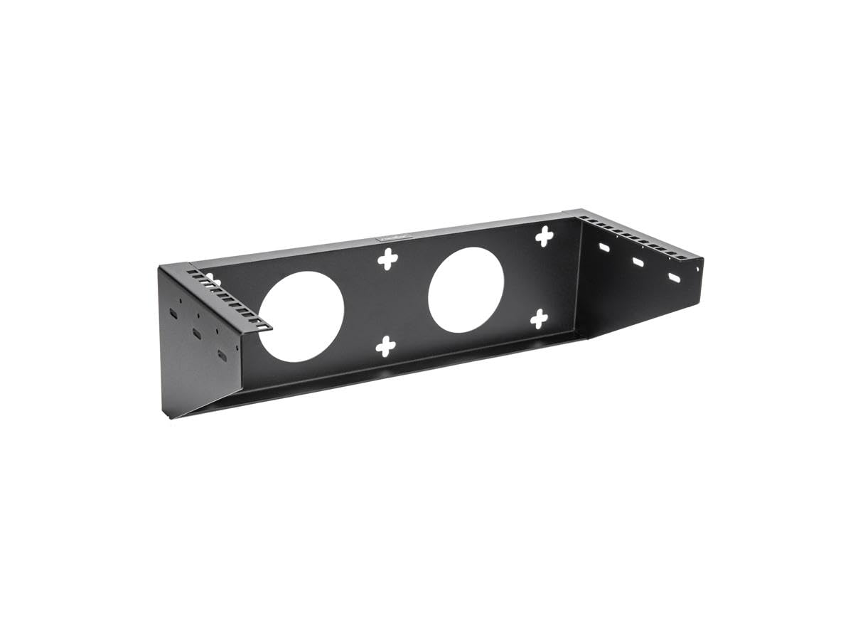 4U 19In Steel Vertical Wall Mount Rack Bracket - Fully Assembled W/ Cage Screws