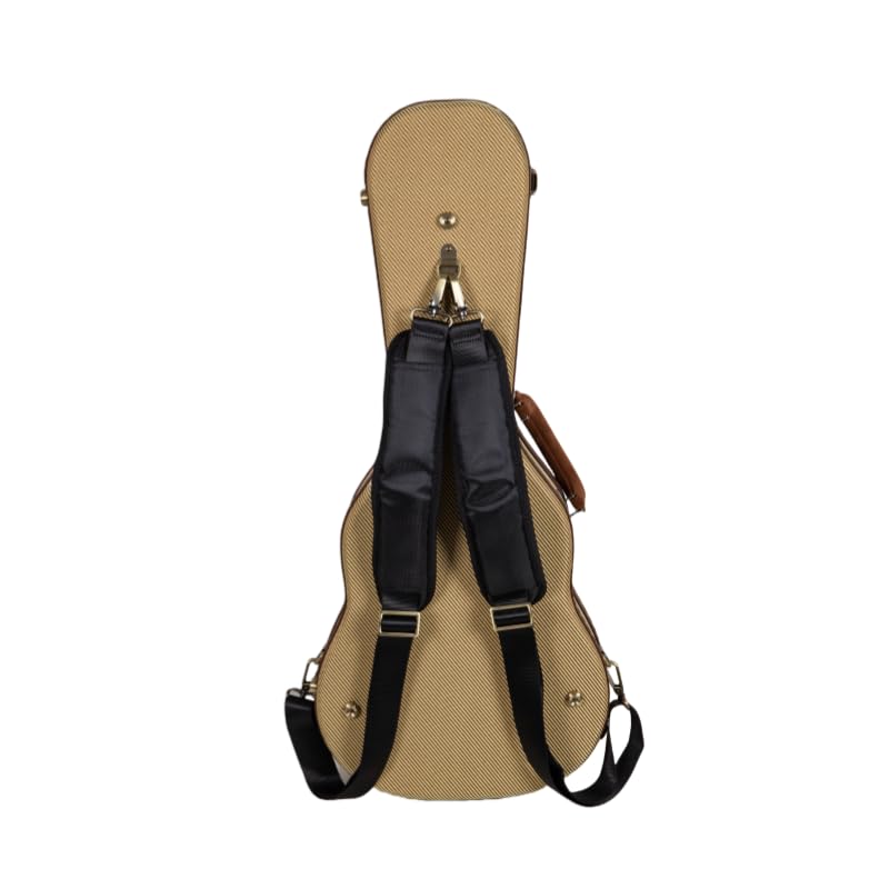 Crossrock Master Series Tenor Ukulele Case For 27 Large Body | Classic Fabric Tweed Exterior, Re-Engineered Shell, Backpack St