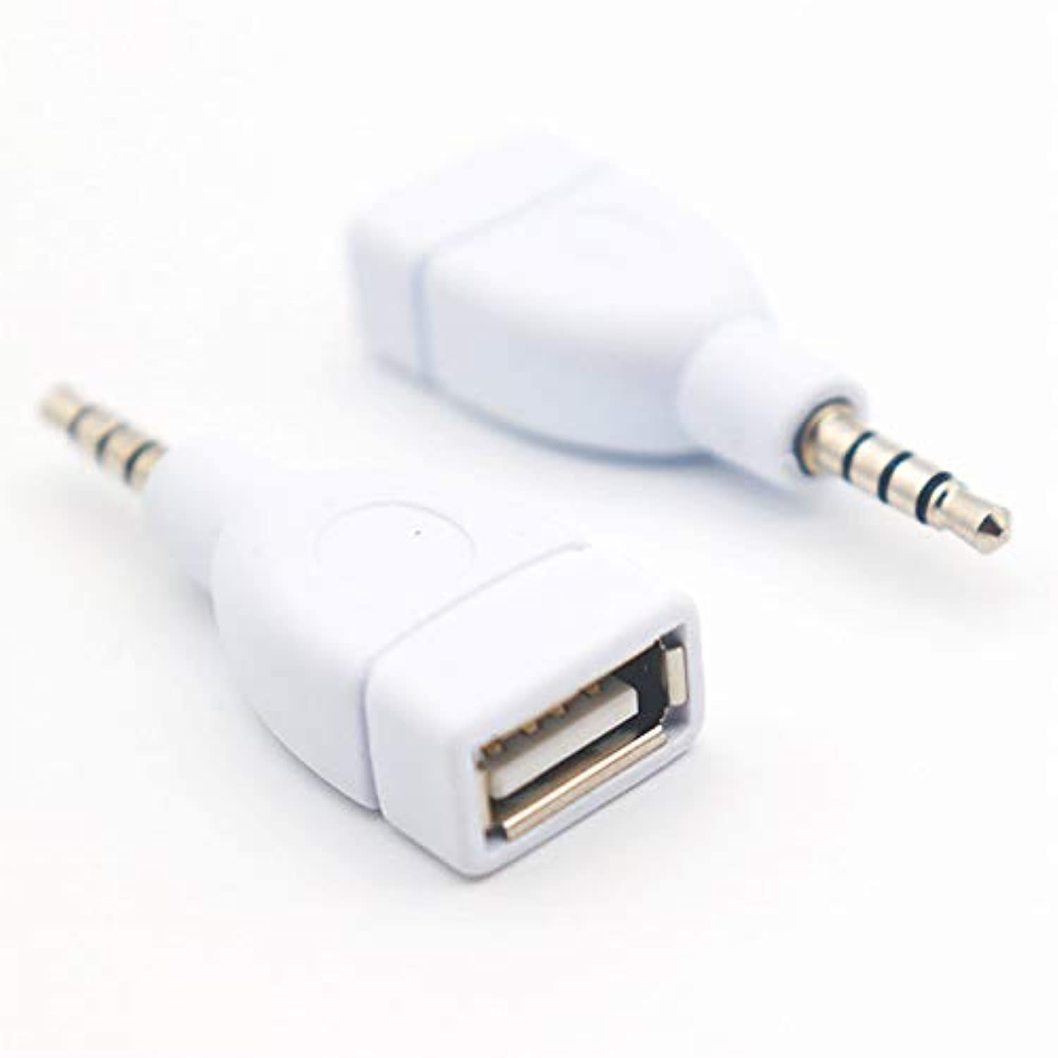 Vizgiz 2 Pack 3.5 To Usb Adapter 3.5Mm Male Jack To Usb 2.0 Female Plug Converter Aux Audio Auto Car Accessories For Input Mp3 F