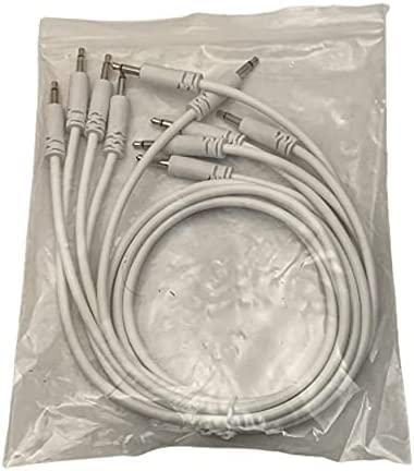 Starving Students Music Supplies Luigi'S Modular Supply Spaghetti Eurorack Patch Cables   Package Of 5 White Cables, 36'' (90 Cm