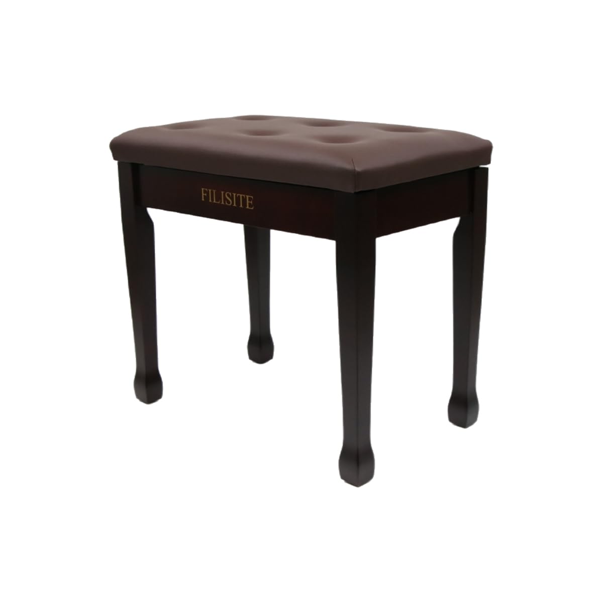 FILISITE Piano Bench with Waterproof Padded Cushion, Makeup Stools for Vanity, Bench for Living Room/Bedroom XJ580-2 (Brown)