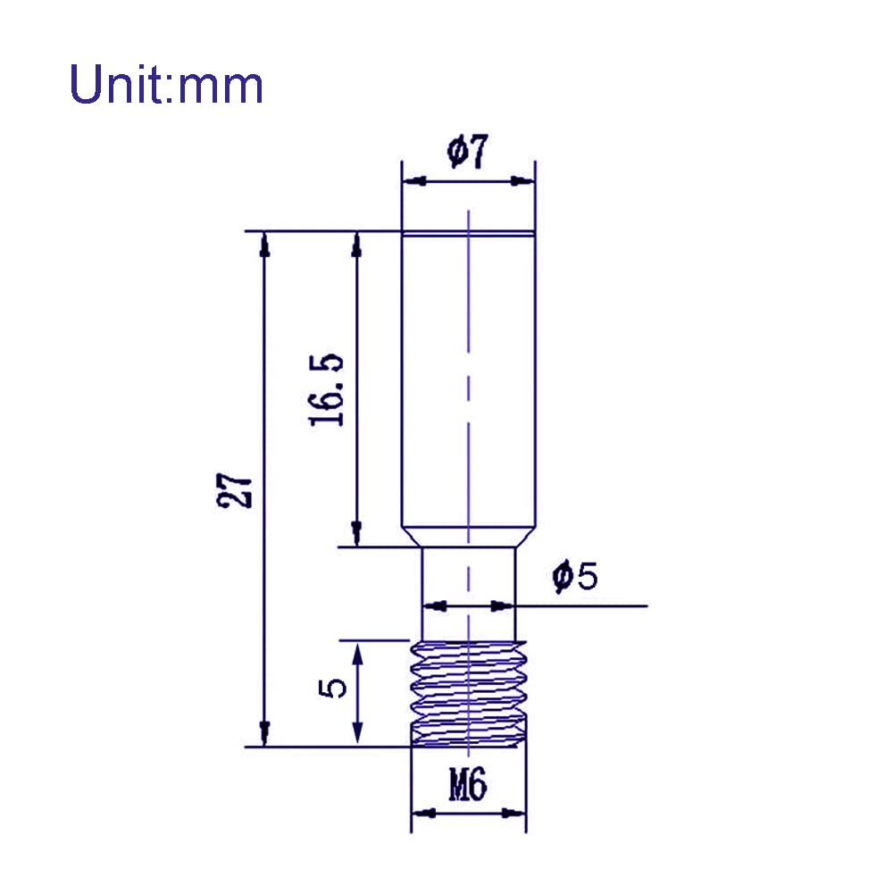 Befenybay 10Pcs Stainless Steel M6 Thread Heatbreak Throat For Ender 3 Series,Cr10 Series 3D Printer (Stainless Steel)