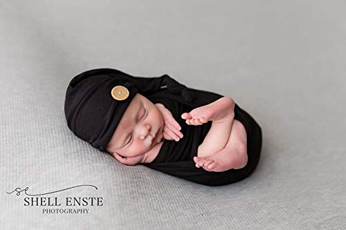 Amos And Sawyer Solid Fabric Wrap/Layer, Newborn Baby Layer Photography Prop (Dark Stone)