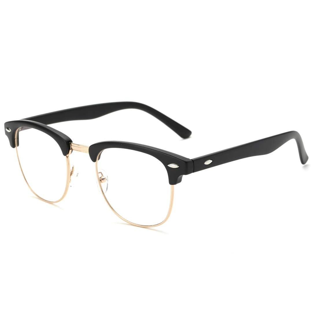 Pro Acme Glasses Semi Rimless Frame Clear Glasses(Black)