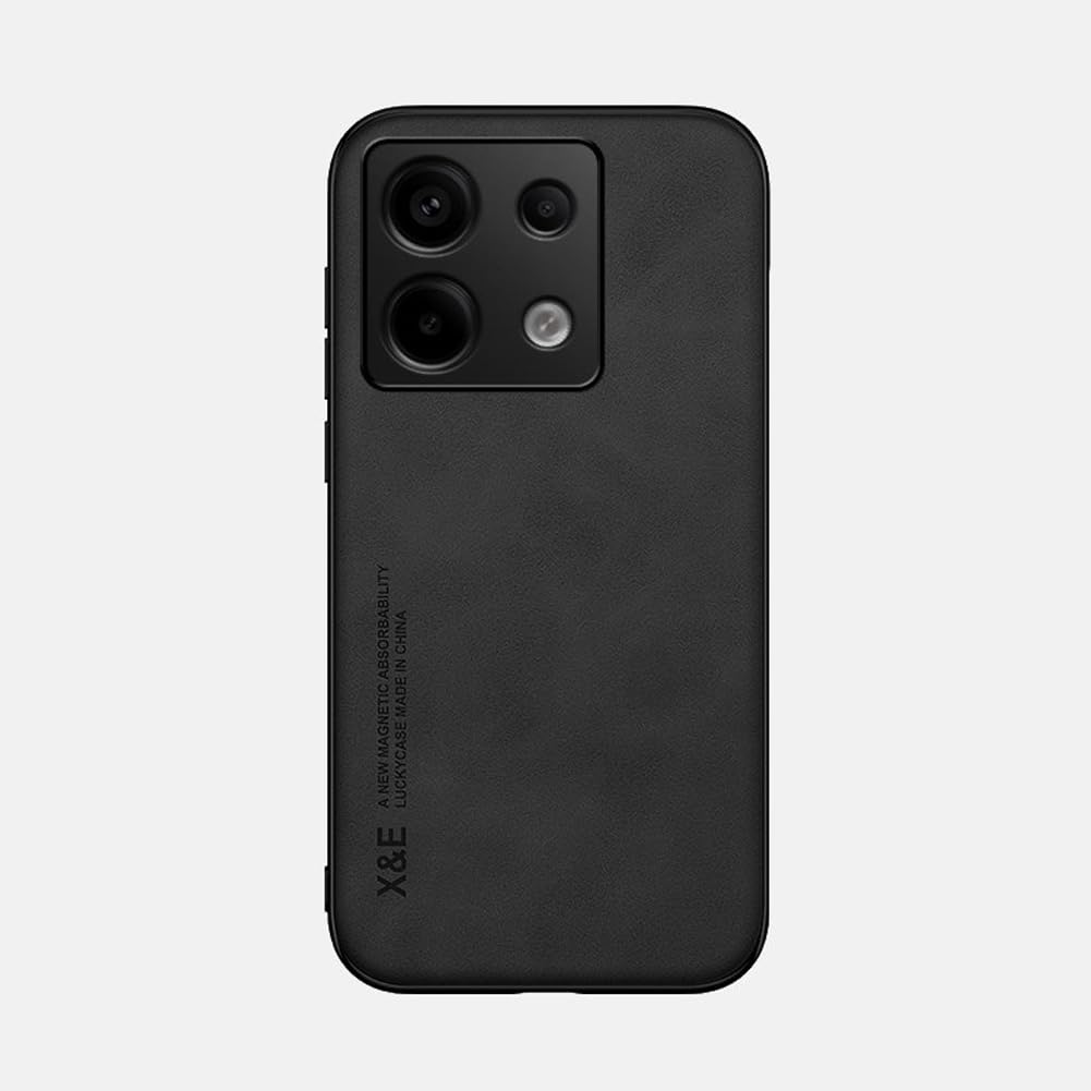 Kepuch Silklike Case For Redmi Note 13 Pro   Cover Bumper Built In Metal Plate For Redmi Note 13 Pro   Black