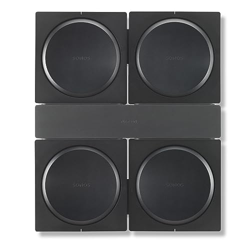 Flexson Wall Mount For 4 Sonos Amps (Black)
