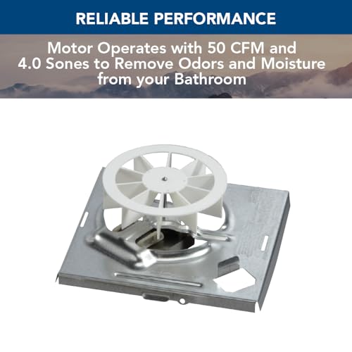 Broan Nutone Genuine Bath Fan Replacement Motor And Cover Kit, 50 Cfm, 4.0 Sones