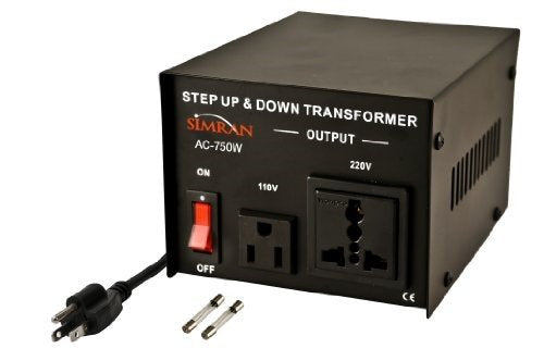 Simran Ac 750 Voltage Power Converter Step Up Down Transformer 110 Volt 220 Volt, 750 Watt, Black
