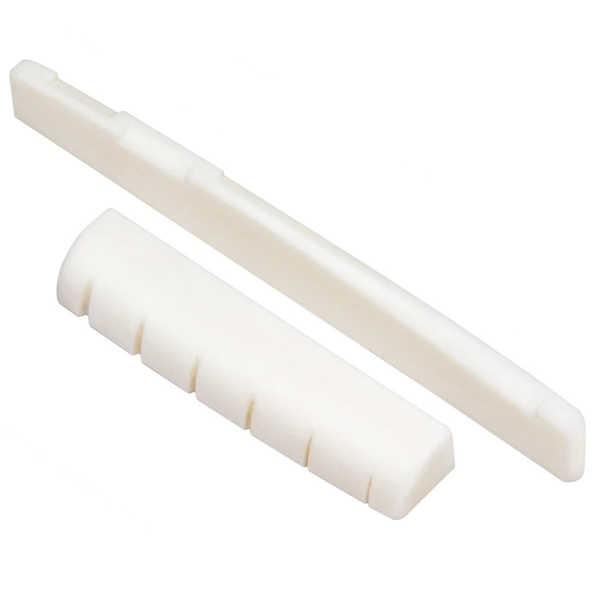 Miwayer 6 String Acoustic Guitar Bone Bridge Saddle And Nut Made Of Real Bone (Acoustic Bridges 1 Pair)