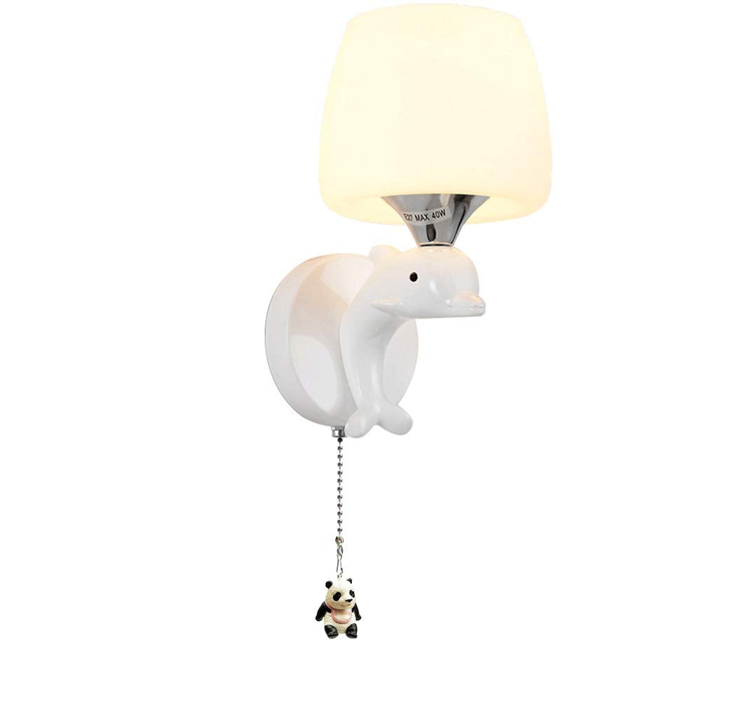 Hyamass Panda Charm Pendant Ceiling Fan Danglers Fan Pulls Chain Extender With Ball Chain Connector (Nickel)