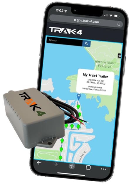 Trak 4 12V Hardwired Gps Tracker. Durable, Reliable Track Trailers, Equipment, Vehicles, Assets. Long Battery Life, Waterproof, Worldwide. Low Cost Subscription Required.