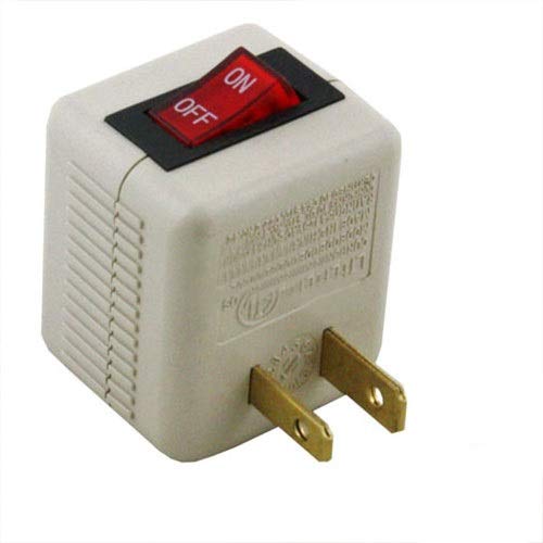 Wideskall 2 Prong Ac Power Wall Plug On/Off Switch Tap Adapter Etl Certified