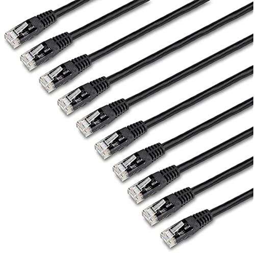Startech.Com 6 Ft. Cat6 Ethernet Cable   10 Pack   Etl Verified   Black Cat6 Patch Cord   Molded Rj45 Connectors   24 Awg Copper