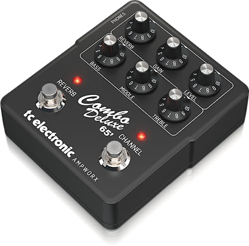 Tc Electronic Combo Deluxe 65 Preamp Guitar Pedal | Twin-Channel Preamp With Independent Channel Controls, Built-In Spring Reve