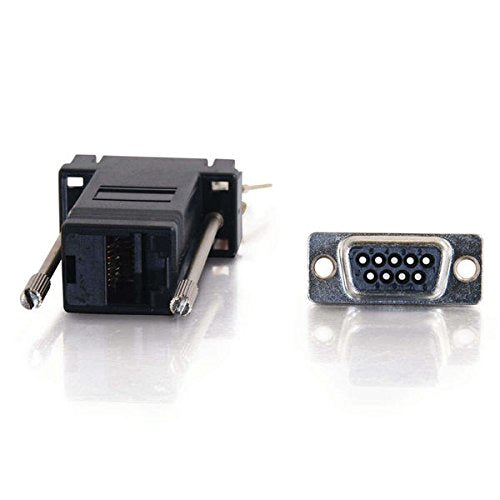 C2G 02947 Rj45 To Db9 Male Serial Rs232 Modular Adapter, Black