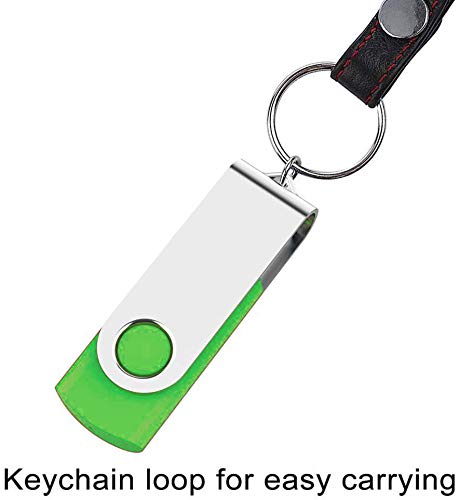 Topesel 5 Pack 16Gb Usb 3.0 Flash Drive Memory Stick Thumb Drives (5 Mixed Colors: Black Blue Green Red Silver)