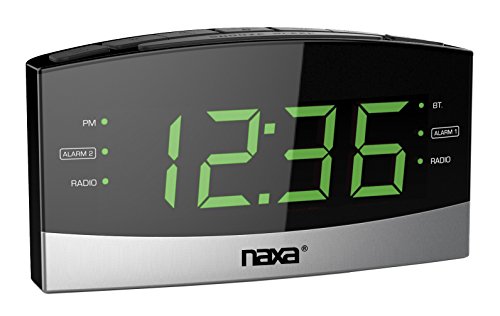 Naxa Nrc 181 Bluetooth Easy Read Dual Alarm Clock With Daily Repeat