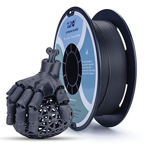 Ziro Carbon Fiber Pla Filament 1.75Mm,3D Printer Filament Carbon Fiber Pla 1.75Mm 0.8Kg Spool   Black