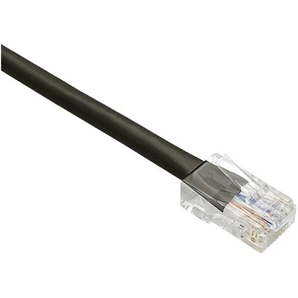 1ft Black Cat5e Patch Cable, Utp, No Boots
