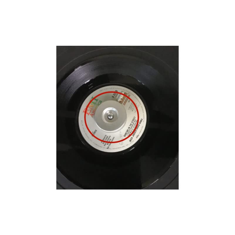 Dewhel Aluminum 45 Rpm Adapter Compatible With 7 Inch Vinyl Records Dome 45 Adapter Player Turntable Accessories (2Xred)