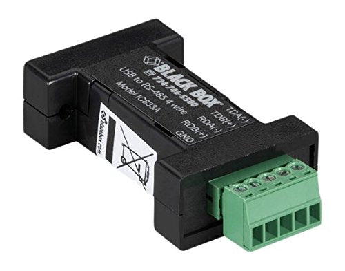 Black Box Usb 2.0 To Rs485 4 Wire Converter, Terminal Block, 1 Port