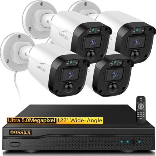 (Full Hd 5Mp Definition) Wired Security Camera System Outdoor Home Video Surveillance Cameras Cctv Camera Security System Outsid