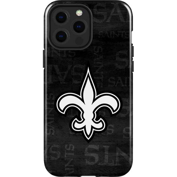 Skinit Impact Phone Case Compatible With Iphone 14 Pro Max   Officially Licensed Nfl New Orleans Saints Black & White Design