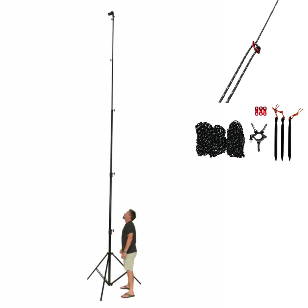 Glide Gear TST 20 Sky High 20 Tall Video Camera Tripod Stand - Air-Cushioned Telescoping Sections, Supports Up to 8 lbs - Ideal