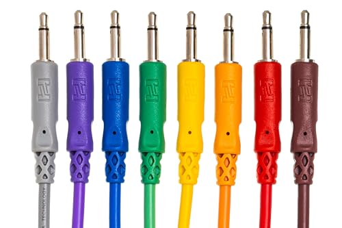Hosa Cmm 815 Eurorack Patch Cables 8 Pack   6 Inches, Assorted Colors