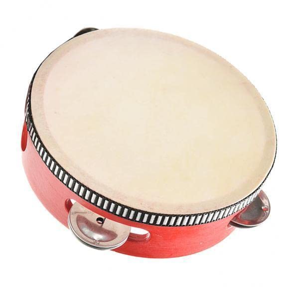 ECOMISTIQ4xEducational Toy Musical Tambourine Beat Instrument Hand Drum Red|Musical Instruments & Gear|Percussion|Hand Percussio