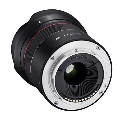 Samyang Syio18Af-E Af 18Mm F2.8 Wide Angle Auto Focus Full Frame Lens For Sony E Mount, Black