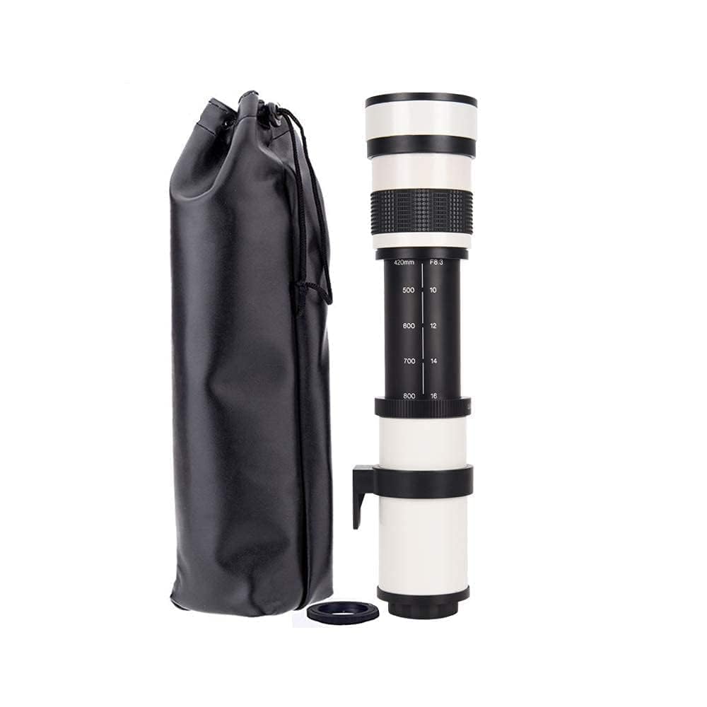 Jintu Telephoto Lens 420 800Mm F/8.3 Manual For Canon Ef Mount T7I T6 T6I T6S T7 T8I T3I, T4I, T5, T5I, Sl2, Sl1 4000D 2000D 80D 90D 5D Iii 6D 7D Ii 60D 70D 250D 750D 760D 1200D 1300D 2000D Cameras