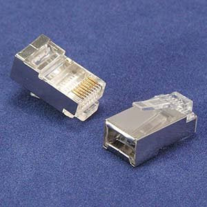 ACCL RJ45 Cat.5E Shielded Plug Solid 50 Micron 100pk, 4 Pack